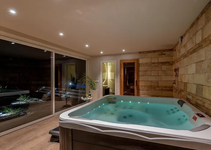 빌라 Luxury David With Swimming Pool, Sauna And Jacuzzi Pražnice